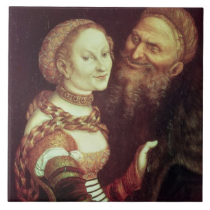 Azulejo El viejo hombre locamente enamorado, 1553 (aceite