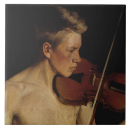 Azulejo El violinista (músico masculino) (de Pekka Halonen