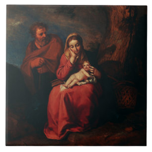 Azulejo El vuelo a Egipto por Abraham Bloemaert 