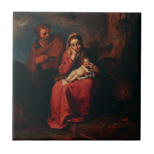 Azulejo El vuelo a Egipto por Abraham Bloemaert