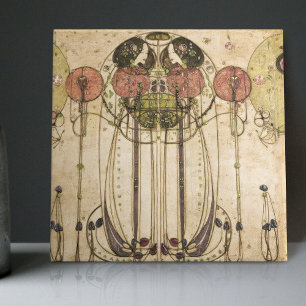 Azulejo El Wassail Mackintosh Arte Deco Decoración de Pare