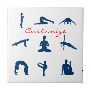 Azulejo El yoga de silueta es Thunder_Cove
