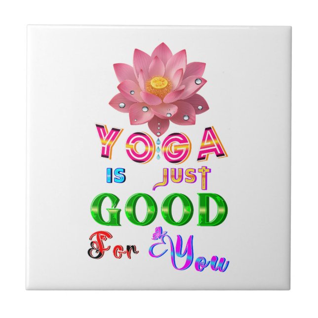 Azulejo El Yoga Décor Es Bueno Para Ti (Frente)