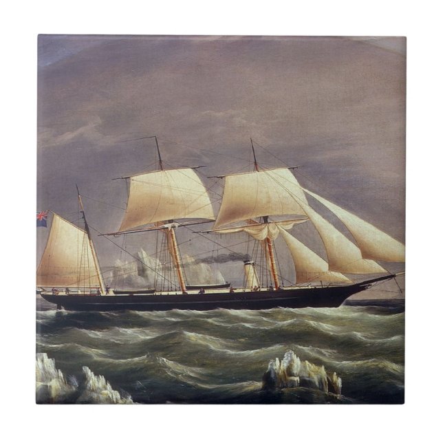 Azulejo El Zorro Yacht de 1900 (Frente)