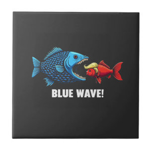 Azulejo Elección de peces Blue Wave Kamala Harris Walz