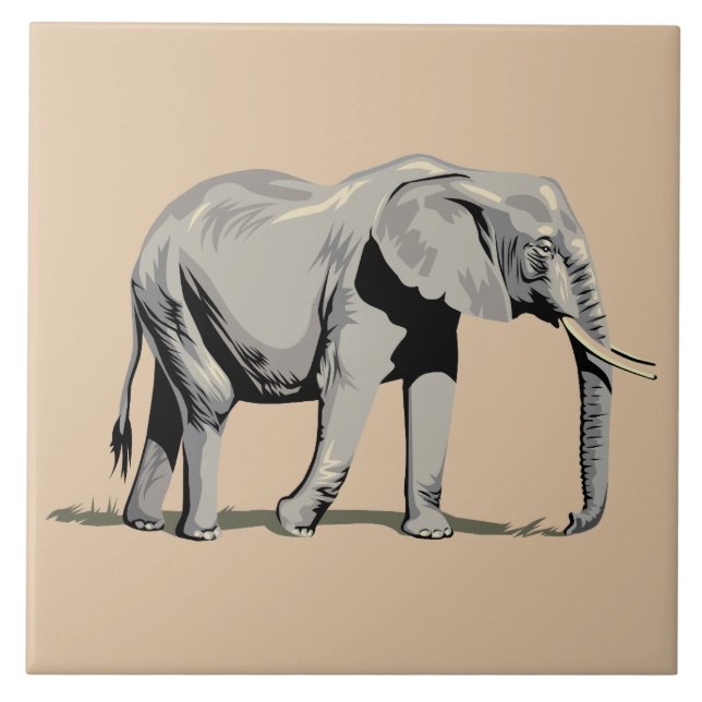 Azulejo Elefante animado (Frente)