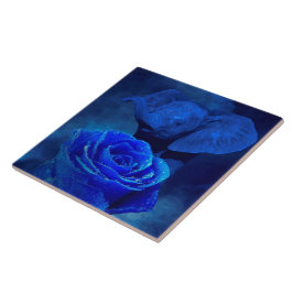 Azulejo Elefante azul y subió