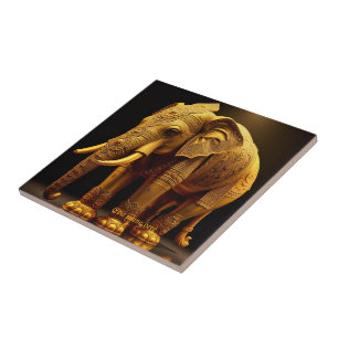 Azulejo Elefante Dorado Real