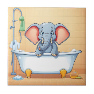 Azulejo Elefante en el baño