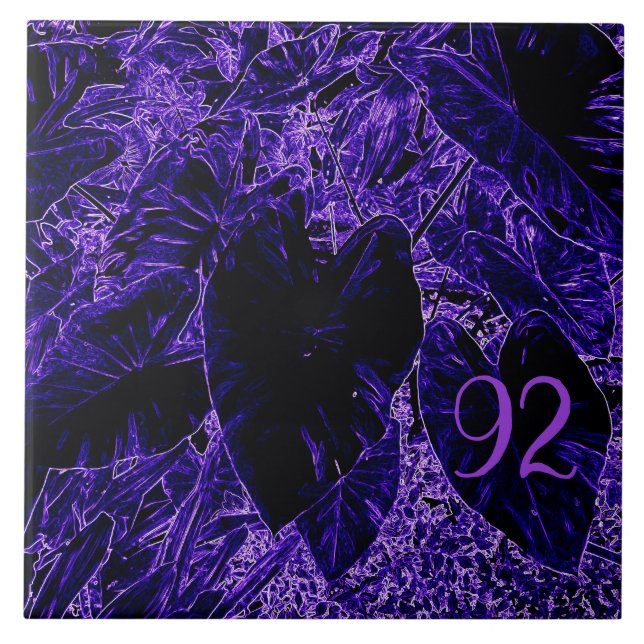 Azulejo Elefante en la morada más profunda (Frente)