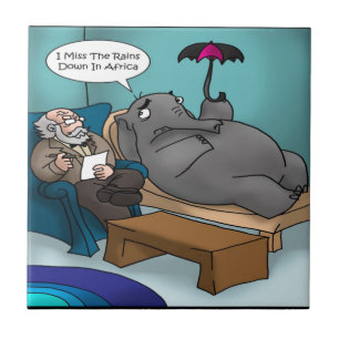 Azulejo Elefante Gracioso En Terapia