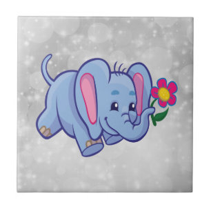 Azulejo elefante personalizado lindo