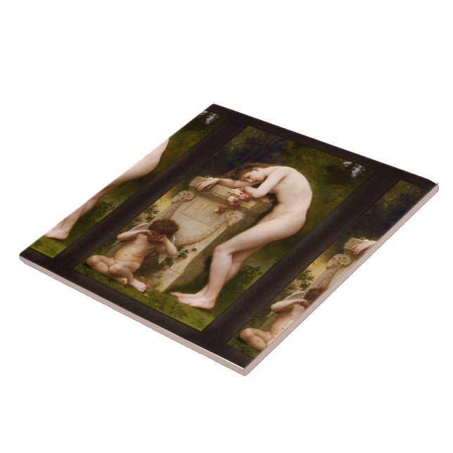 Azulejo Elegancia de William Adolphe Bouguereau (Lado)