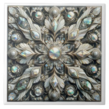 Elegancia dorada Tile cerámico - Lujoso Art Nouve