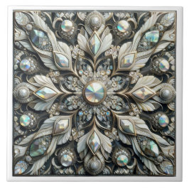 Azulejo Elegancia dorada Tile cerámico - Lujoso Art Nouve