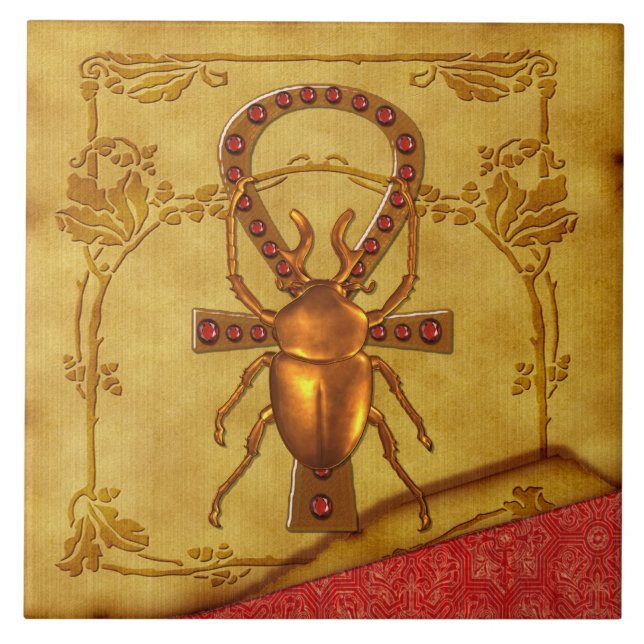 Azulejo Elegancia egipcia Arte Popular óptico (Frente)