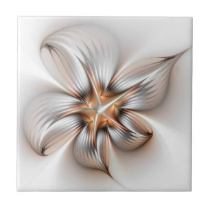 Azulejo Elegancia floral arte fractal abstracto moderno