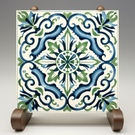 Azulejo Elegancia floral mediterránea Tile de impresión ce