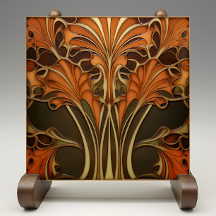 Azulejo Elegancia Otoñal Art Nouveau