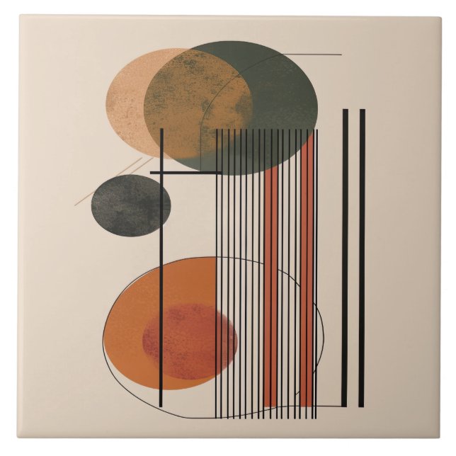 Azulejo Elegancia Sencillez Maestría Geométrica De Mediado (Frente)