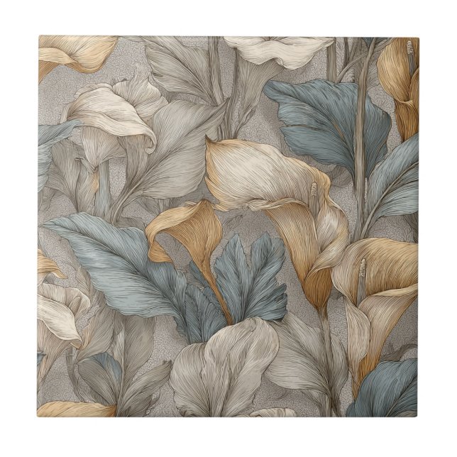 Azulejo Elegant Decorative Calle Lilies  Tiles   (Frente)