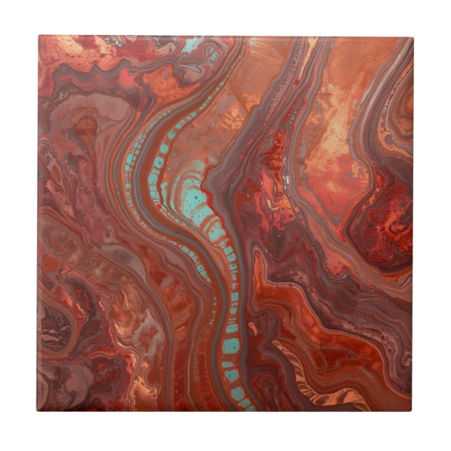 Azulejo Elegant Rich Copper Patina Metallic gold  (Frente)