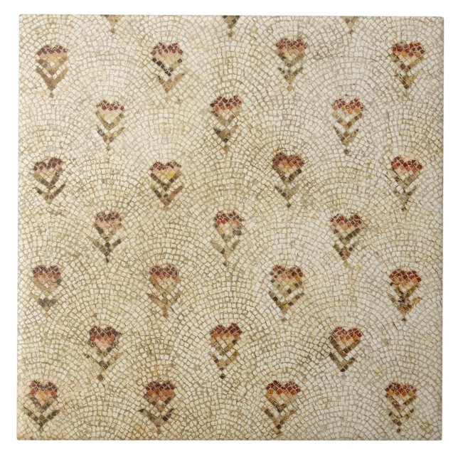 Azulejo ELEGANT SIMPLE BYZANTINE MOSAIC FLOWERS Antique  (Frente)