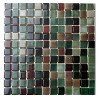 Azulejo Elegant stylish Emerald Green & Gold Agate mosaic