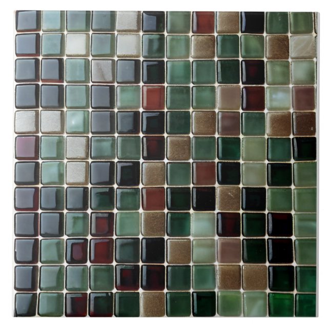 Azulejo Elegant stylish Emerald Green & Gold Agate mosaic (Frente)