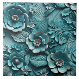 Azulejo Elegante alivio floral Grabado en relieve 3D