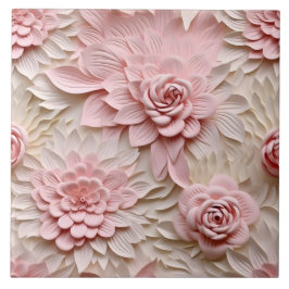 Azulejo Elegante alivio floral Grabado en relieve 3D