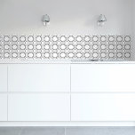 Azulejo Elegante Art Deco Simple Geométrico Blanco Negro<br><div class="desc">Elegante, sencillo, de estilo art déco, geométrico, marco decorativo de elementos de pared de cerámica. Elegante diseño de moda, perfecto para un diseño interior de estilo vintage moderno o Art Déco tradicional, se puede usar para chapotear o para una pared en un baño o en un pasillo. Estos azulejos crean...</div>