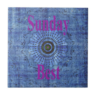 Azulejo Elegante azul denim motif vectorial de la impresió