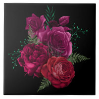 Elegante Bouquet Magenta Rosa Floral