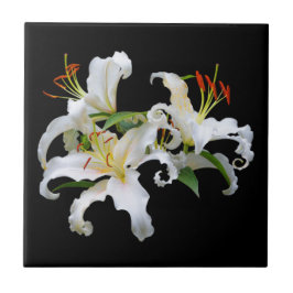 Azulejo Elegante Casablanca White Oriental Lilies
