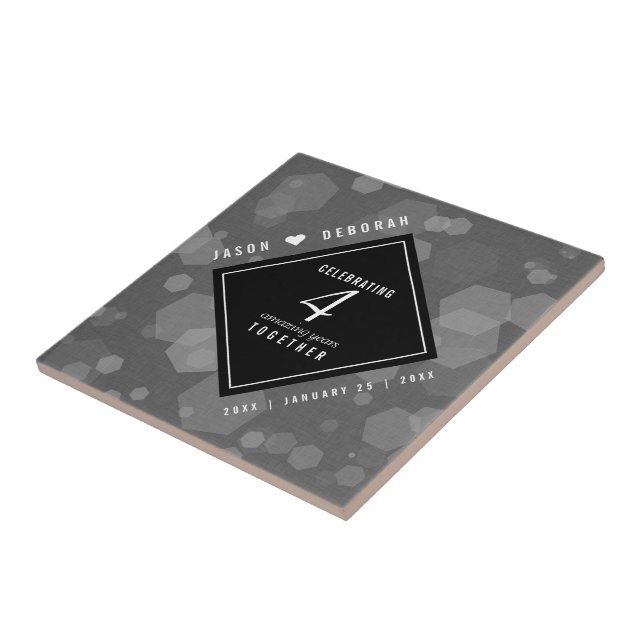 Azulejo Elegante celebración del cuarto aniversario de Bod (Lado)