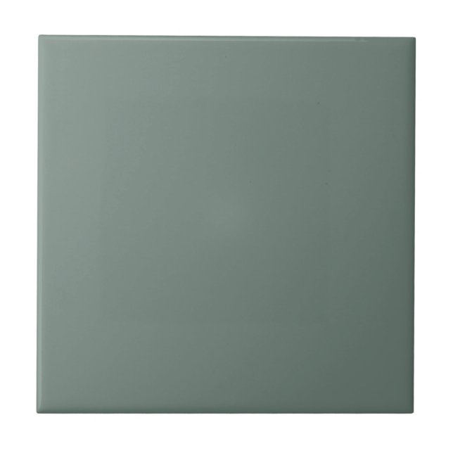 Azulejo Elegante Color Sólido Verde Oscuro (Frente)