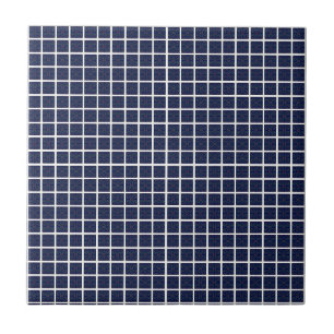 Azulejo Elegante Cuadrados Geométricos Azules Tejido Cerám