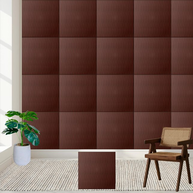 Azulejo Elegante cuero marrón oscuro texturado (Elegant Dark Brown Leather Textured Ceramic Tile)