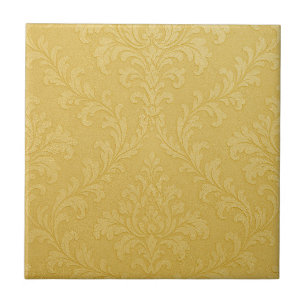 Azulejo Elegante Damasco Barroco Oro Ligero
