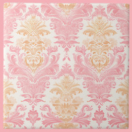 Azulejo Elegante Damasco rosa Claro