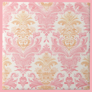 Azulejo Elegante Damasco rosa Claro