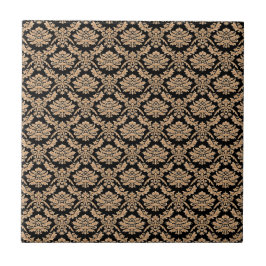 Azulejo Elegante Diseño Clásico de Demanda de Oro y Negro