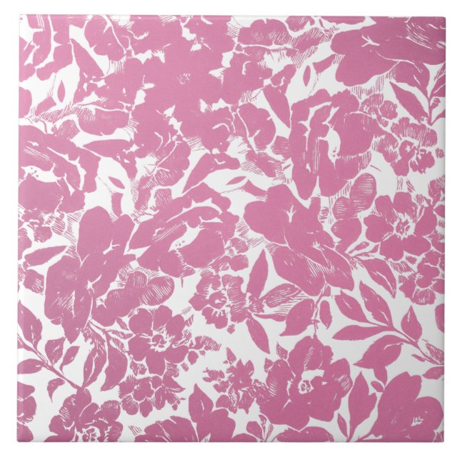 Azulejo Elegante Diseño Floral Dorado Con Negro Negrita (Frente)