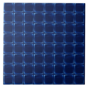 Azulejo Elegante estiloso Plaid de Buffalo Azul Marino Med