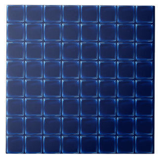 Azulejo Elegante estiloso Plaid de Buffalo Azul Marino Med