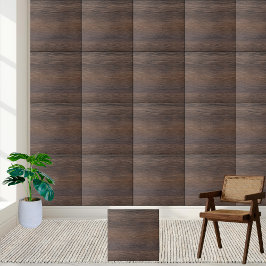 Azulejo Elegante Faux Wood | Grano de madera marrón oscuro