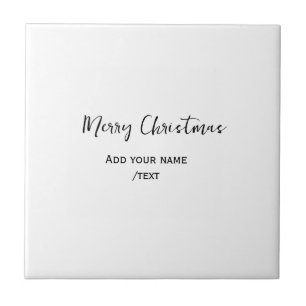 Azulejo Elegante feliz Navidad añadir texto simple