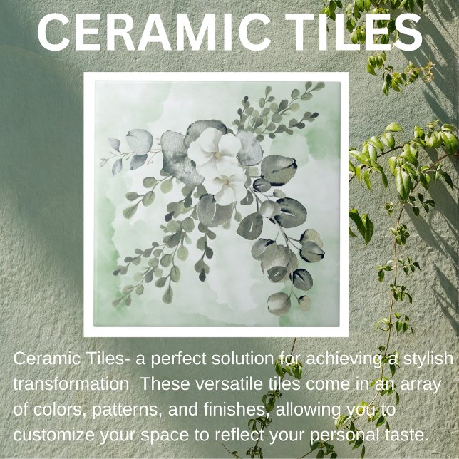 Azulejo Elegante floral con vegetación (Subido por el creador)