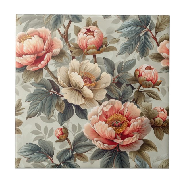 Azulejo Elegante floral vintage (Frente)